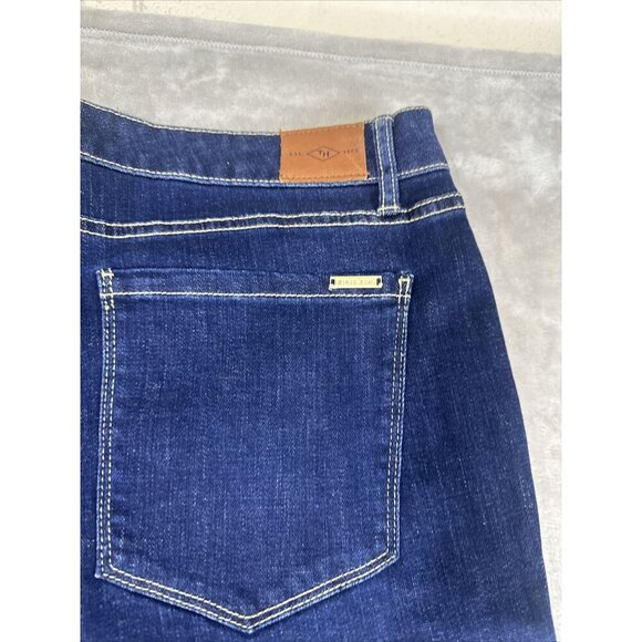 Women’s Tommy Hilfiger Denim Jeans Tribeca Skinny Dark Wash Side Stripes Size 12 - Picture 13 of 15